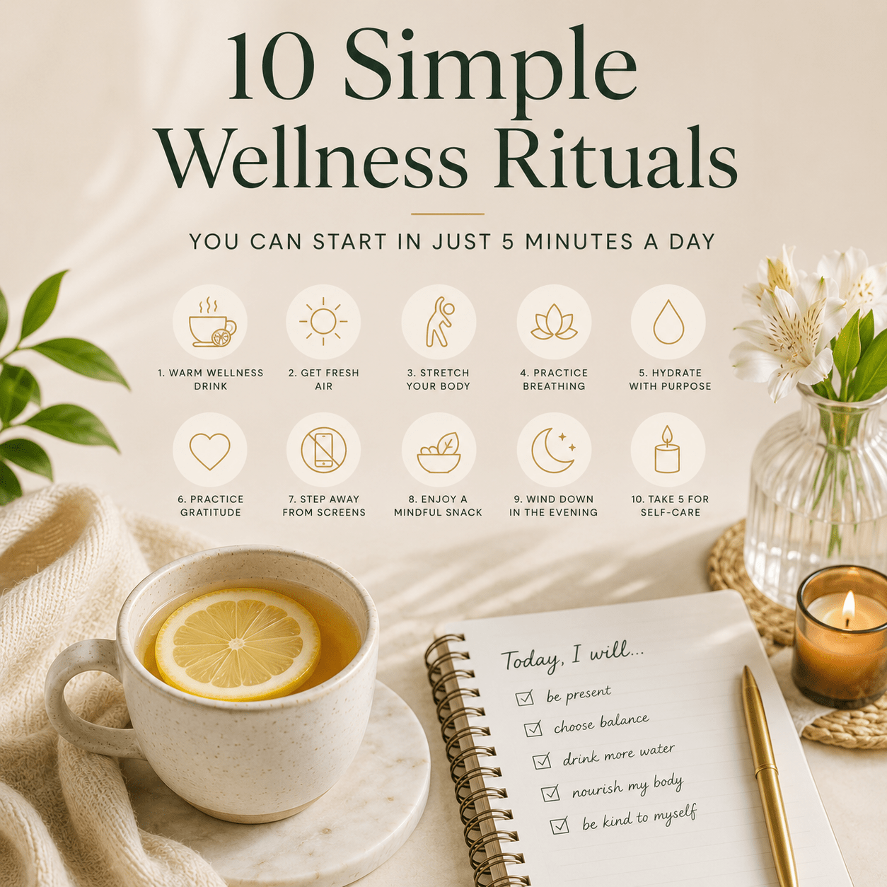 10 Simple Wellness Rituals You Can Start in Just 5 Minutes a Day - PopTonics