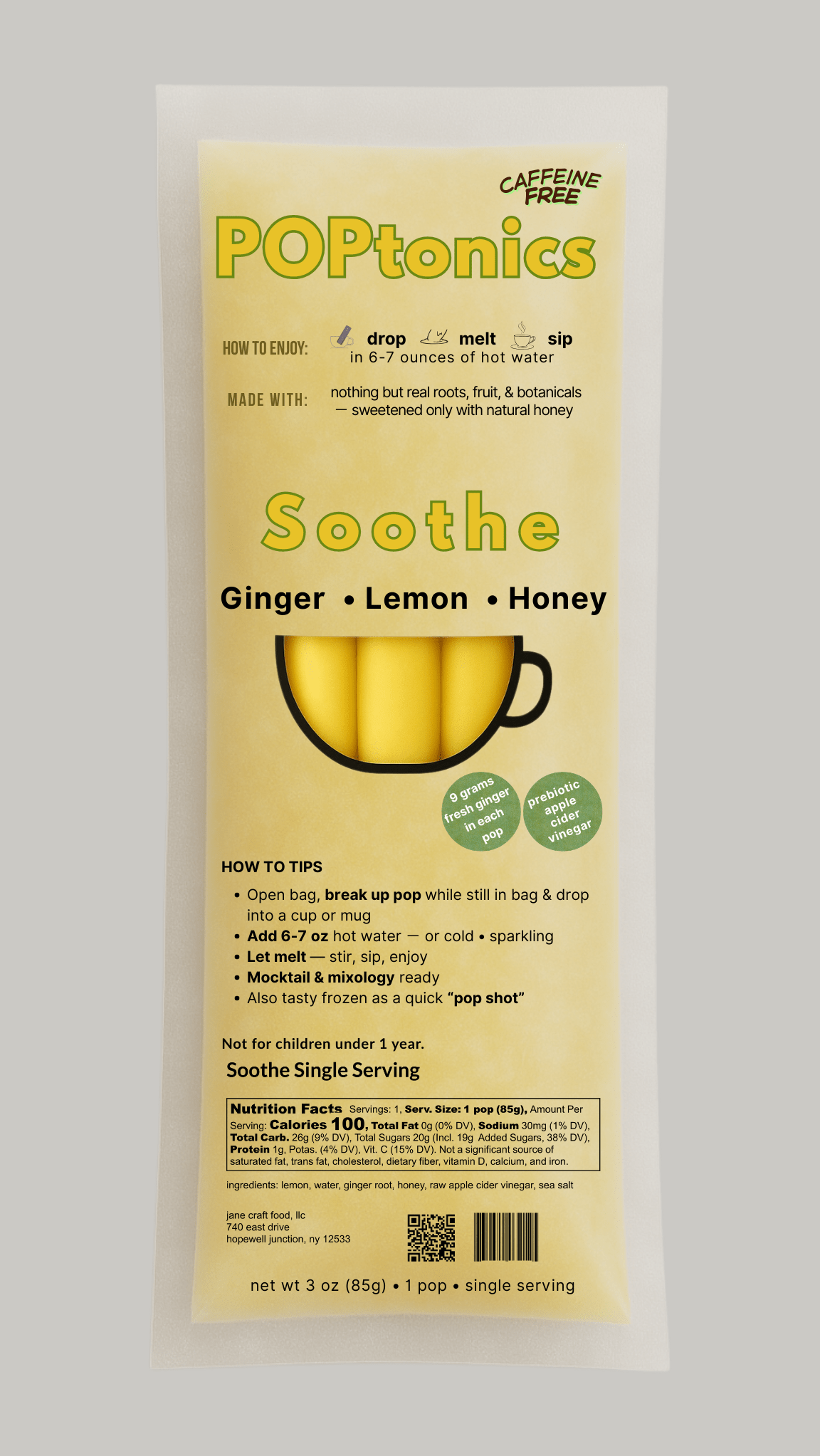 Soothe Bulk Box (48 pops) Ginger • Lemon • Honey - PopTonics