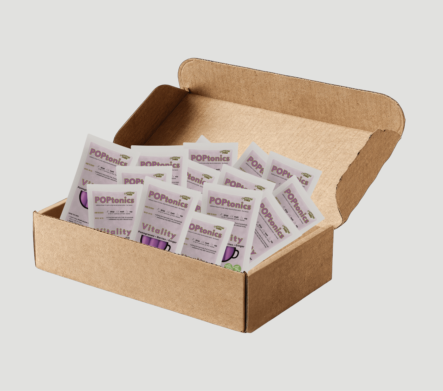Vitality Bulk Box — POPtonics 48 - Pop (Pomegranate • Berries • Ginger) - PopTonics