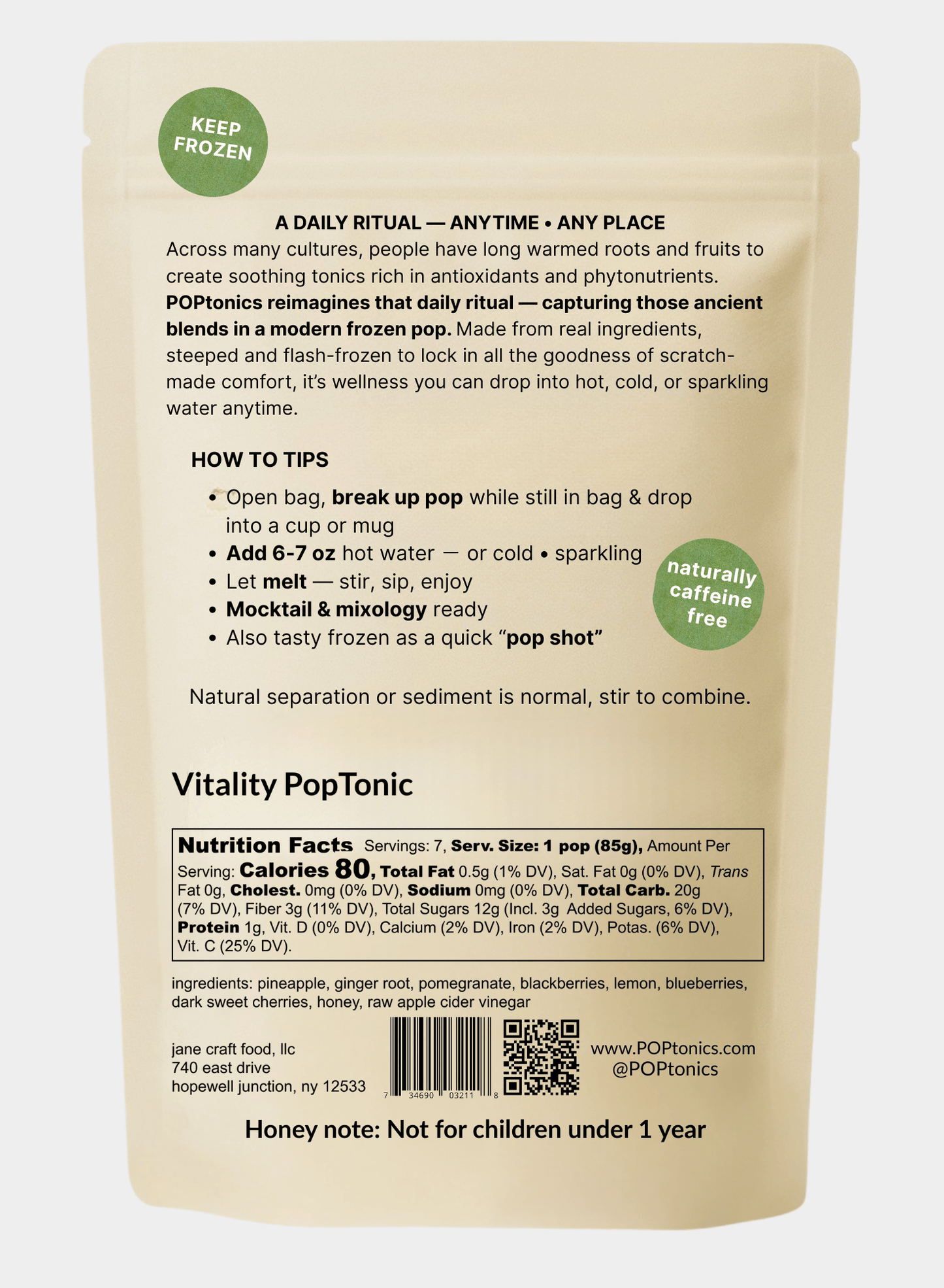 POPtonics Vitality – 7 Pack (Pomegranate • Berries • Ginger) - PopTonics